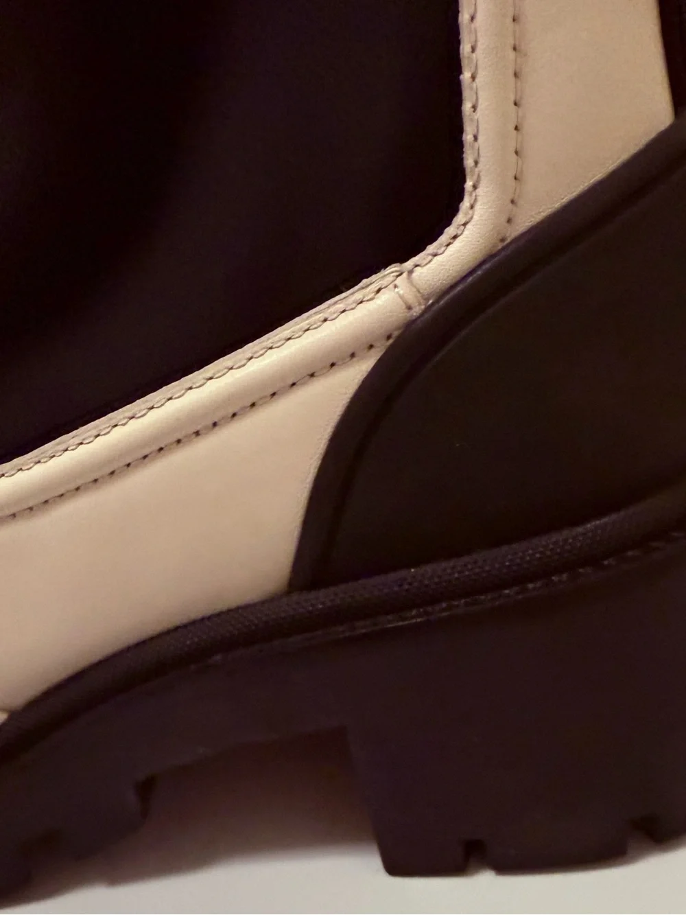 Tory Burch Black and Cream Slip-On Chelsea Boots